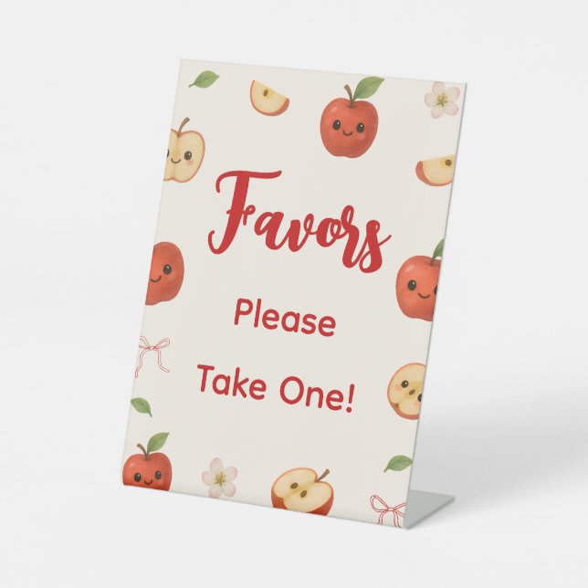 Apple of My Eye Baby Shower Favour Pedestal Sign (Front)