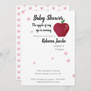 Apple of my eye Baby Shower Invitation