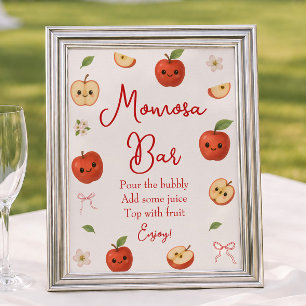 Apple of My Eye Baby Shower Momosa Bar Poster