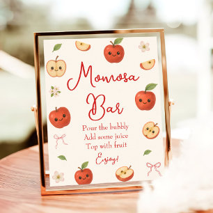 Apple of My Eye Baby Shower Momosa Bar Poster