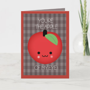 Apple of My Eye Cute Fruit Valentines Holiday Card