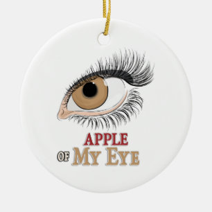Apple of My Eye Eyelashes Art Ceramic Tree Decoration