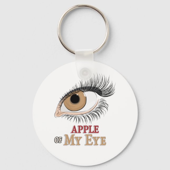 Apple of My Eye Eyelashes Art Key Ring (Front)
