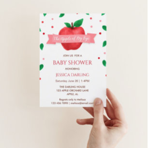 Apple of my Eye Fall   Summer Baby Shower Invitation