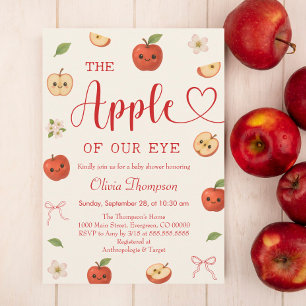 Apple of My Eye Gender Neutral Baby Shower Invitation