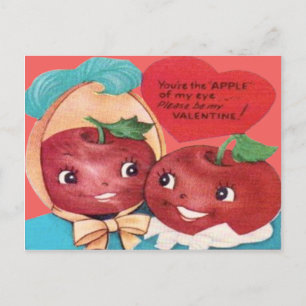 Apple Of My Eye Heart Valentine Holiday Postcard