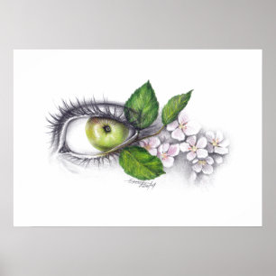 Apple of my eye Pencil art Poster print