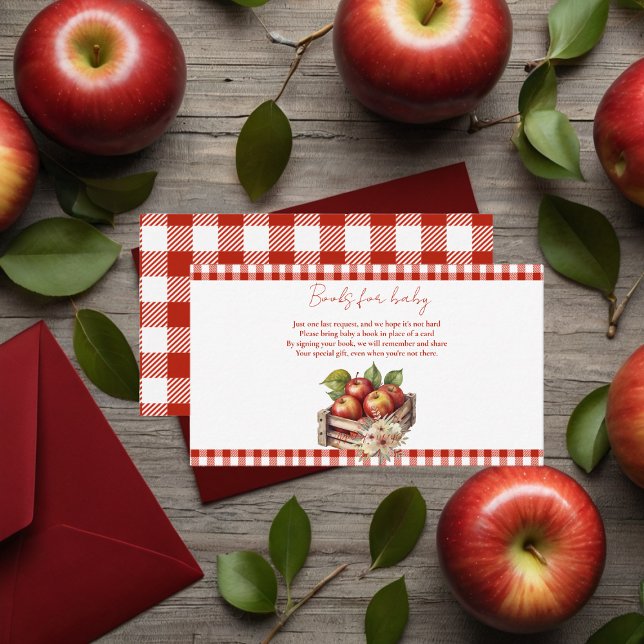 Apple of my eye Red Orchard Baby Shower Enclosure Card (Creator Uploaded)