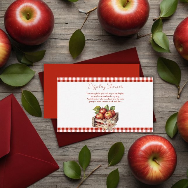 Apple of my eye Red Orchard Baby Shower Enclosure Card (Creator Uploaded)