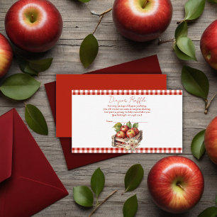 Apple of my eye Red Orchard Baby Shower Enclosure Card