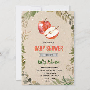 Apple of my eye shower invitation