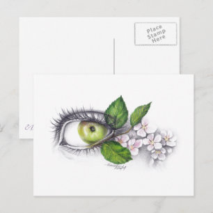 Apple of my eye Surreal drawing art Postcard