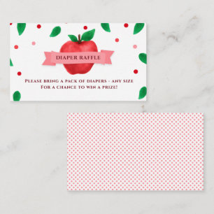 Apple of my Eye themed Diaper Raffle Insert