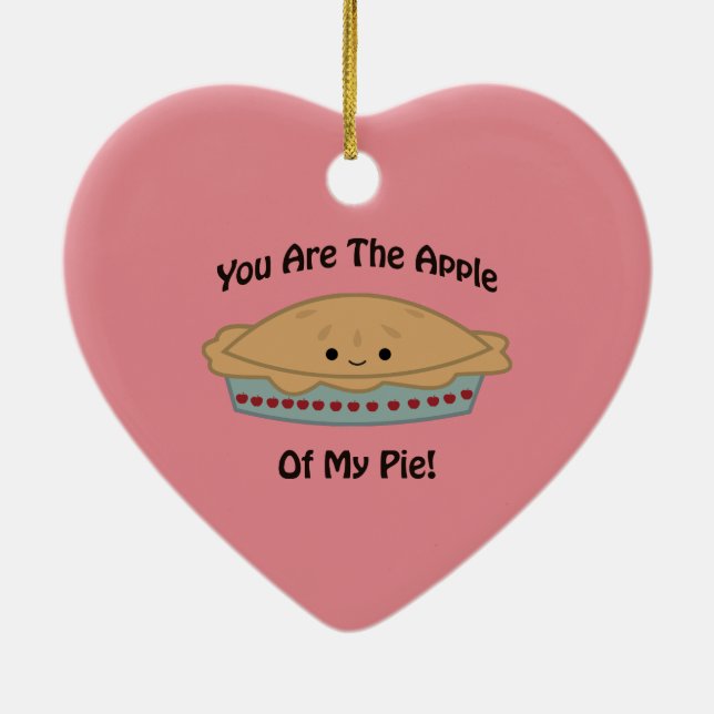 Apple of My pie Ceramic Tree Decoration (Back)