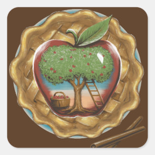 Apple of My Pie Square Sticker