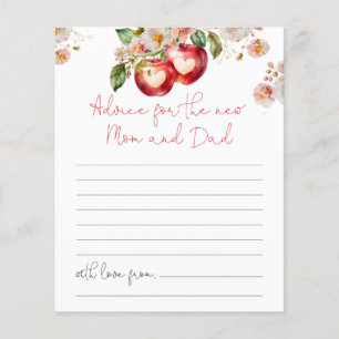 Apple of Our Eye Advice Mum Dad Baby Shower Card