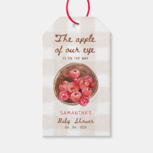 apple of our eye apple basket baby shower gift tags