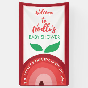 Apple of our Eye, Apple Rainbow, Baby Shower Banner