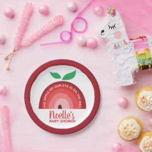 Apple of our Eye, Apple Rainbow Baby Shower Paper Plate