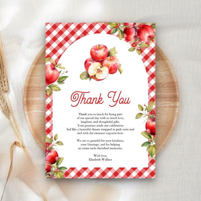 Apple Of Our Eye Baby Shower Arch Thank You Card (Creator Uploaded)