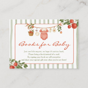 Apple of our Eye Baby Shower Books For Baby Enclosure Card