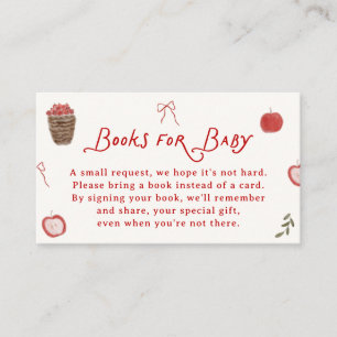 Apple of Our Eye Baby Shower Books for Baby Enclosure Card