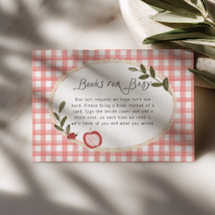 Apple Of Our Eye Baby Shower Books for Baby Enclosure Card