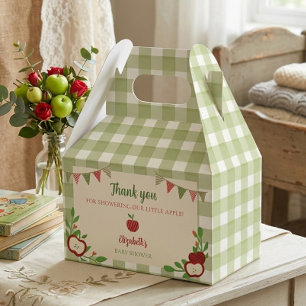 Apple of Our Eye Baby Shower Custom Gingham  Favour Box