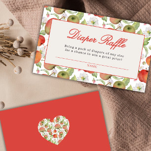 Apple Of Our Eye Baby Shower Diaper Raffle Card
