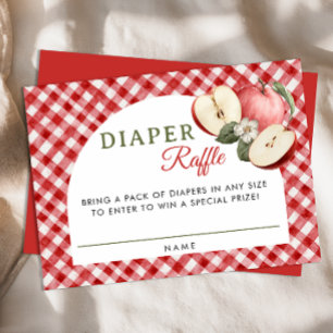 Apple of Our Eye Baby Shower Diaper Raffle Card
