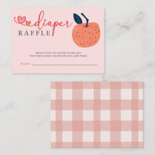 Apple of Our Eye Baby Shower Diaper Raffle Enclosure Card