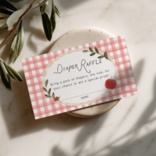 Apple Of Our Eye Baby Shower Diaper Raffle Enclosure Card