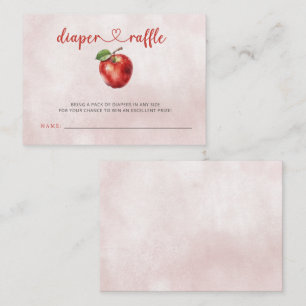 Apple of Our Eye Baby Shower Diaper Raffle Enclosure Card