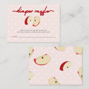 Apple of Our Eye Baby Shower Diaper Raffle Enclosure Card