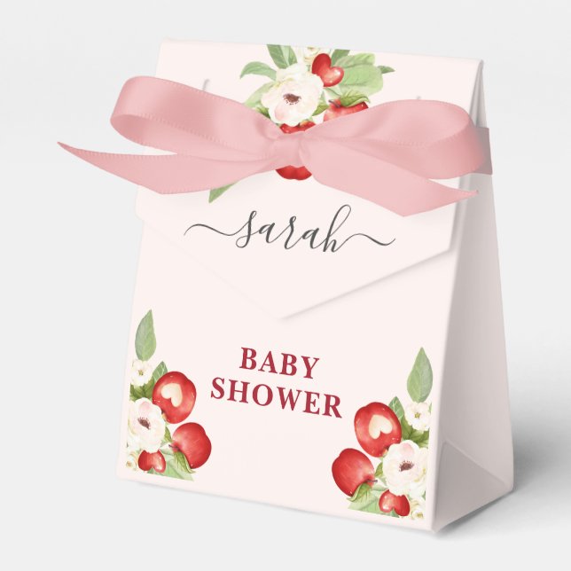 Apple of Our Eye Baby Shower Favour Box (Front Side)