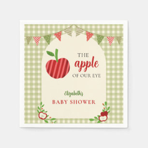 Apple of Our Eye Baby Shower Gingham Sweet Napkin