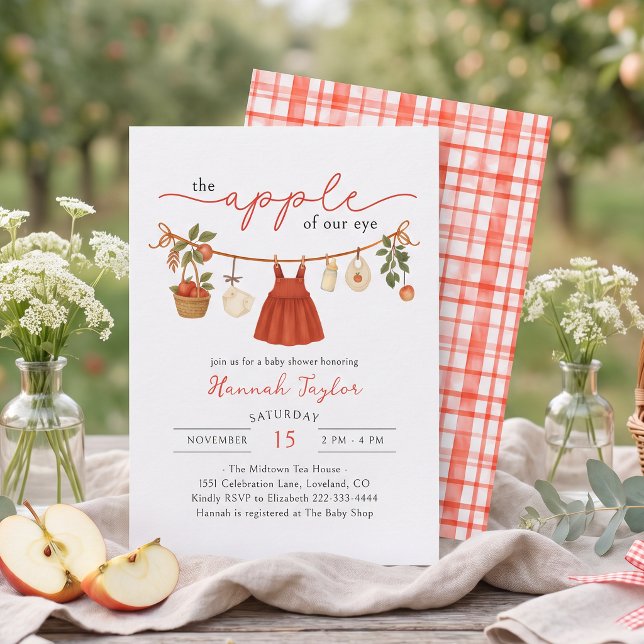 Apple of Our Eye Baby Shower Invitation (Creator Uploaded)