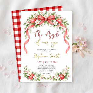 Apple of Our Eye Baby Shower Invitation