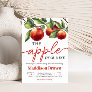 Apple of Our Eye Baby Shower Invitation