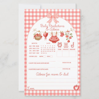 Apple of Our Eye Baby Shower Red Gingham Game
