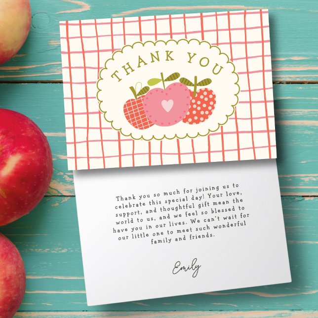 Apple of Our Eye Baby Shower Thank You (Creator Uploaded)