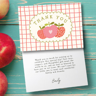Apple of Our Eye Baby Shower Thank You Card