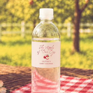 Apple Of Our Eye Baby Shower Water Bottle Label