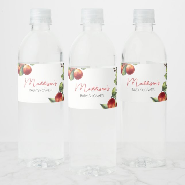 Apple of Our Eye Baby Shower Water Bottle Label (Bottles)