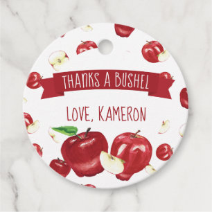 Apple of Our Eye, Birthday Party Thank You Favour Tags