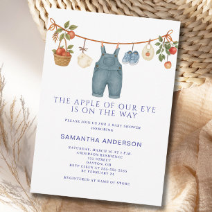 Apple of Our Eye Boy Baby Shower Invitation