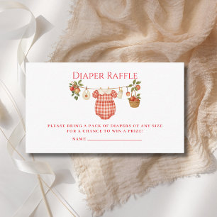 Apple Of Our Eye Diaper Raffle Baby Shower Enclosure Card