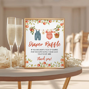 Apple of Our Eye Diaper Raffle Sign 8x10
