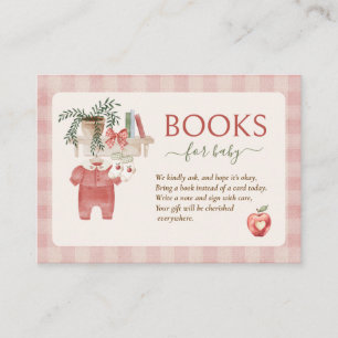 Apple of our eye fall Baby Shower books for baby Enclosure Card