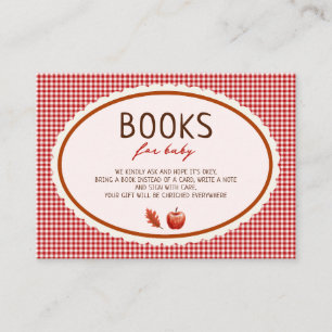 Apple Of Our Eye Fall Baby Shower BOOKS FOR BABY Enclosure Card